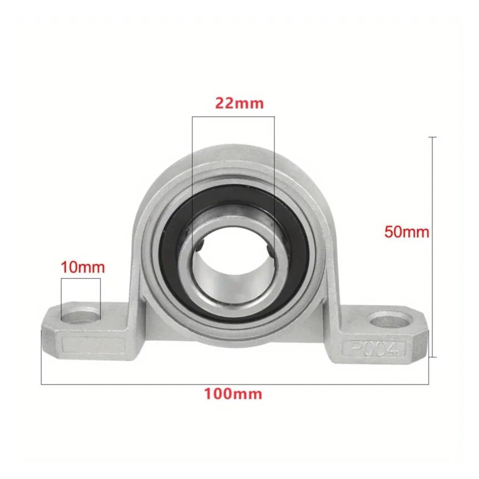 Stehlager 2/4 Stück, nicht standardmäßig, 19 mm, 22 mm Bohrungsdurchmesser, Innenkugellager aus Zinklegierung mit Stehlagereinsatz(KFL004 19MM,2pcs)