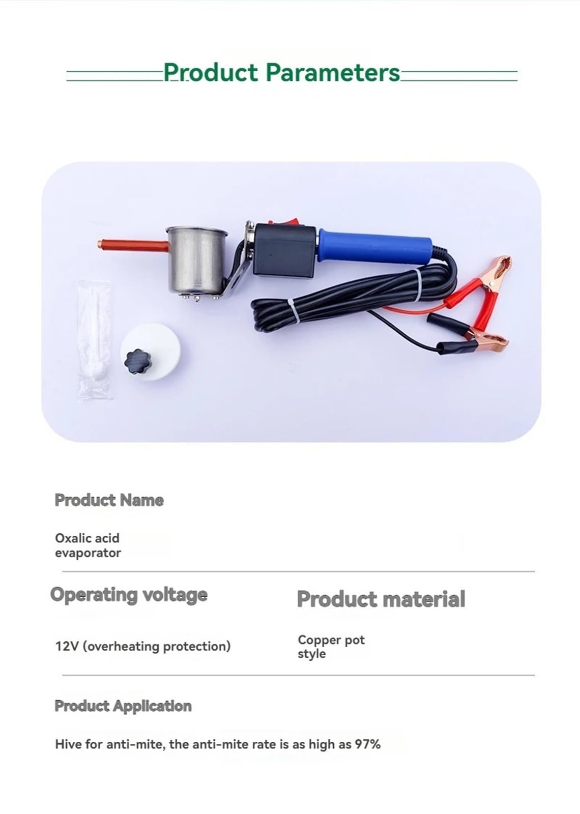 Oxalsäure-Verdampfer, Elektrischer Oxalsäure-Verdampfer, Propan-Nebelgerät, langlebiger Bienen-Verdampfer ,Imkereibedarf