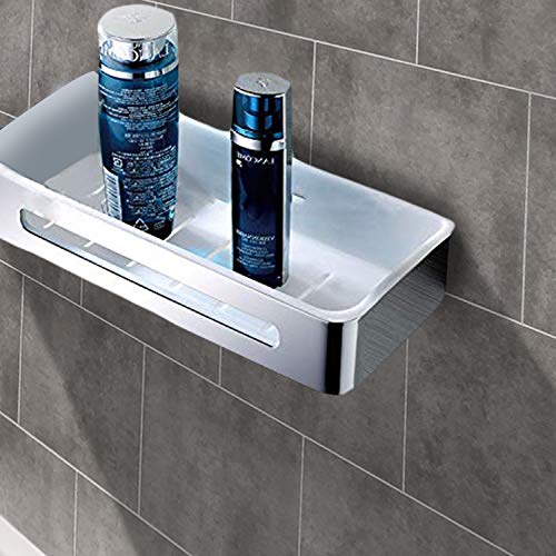 Image of Aquieen Multi-Purpose Wall Shelf - Stainless Steel 304 & ABS for Bathroom & Kitchen