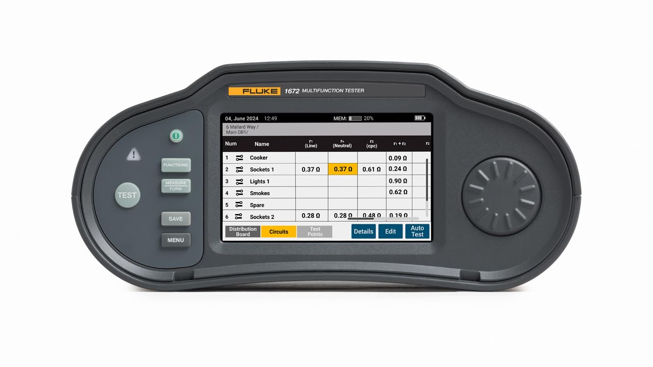 Fluke 1672 UK Multifunction Installation Tester
