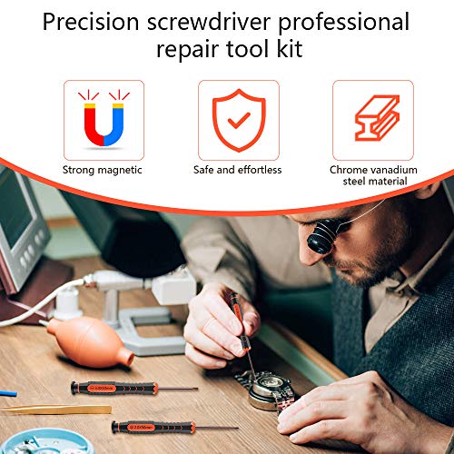 Small Screwdriver Set, XBRdepot Flathead and Phillips Precision Magnetic Screwdrivers Set for Micro Tiny Screws (Screwdriver for Tiny Screws)