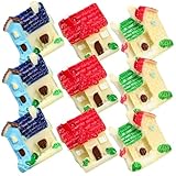 KONTONTY 9個 ミ デンハウス オーナメント 樹脂製クラフト 微景観デコレーション フェアリーワールド作成用 ガーデン デスクトップ テラリウ