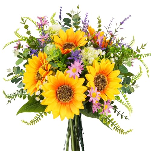 HUAESIN Sunflowers Artificial Flowers Bouquets...