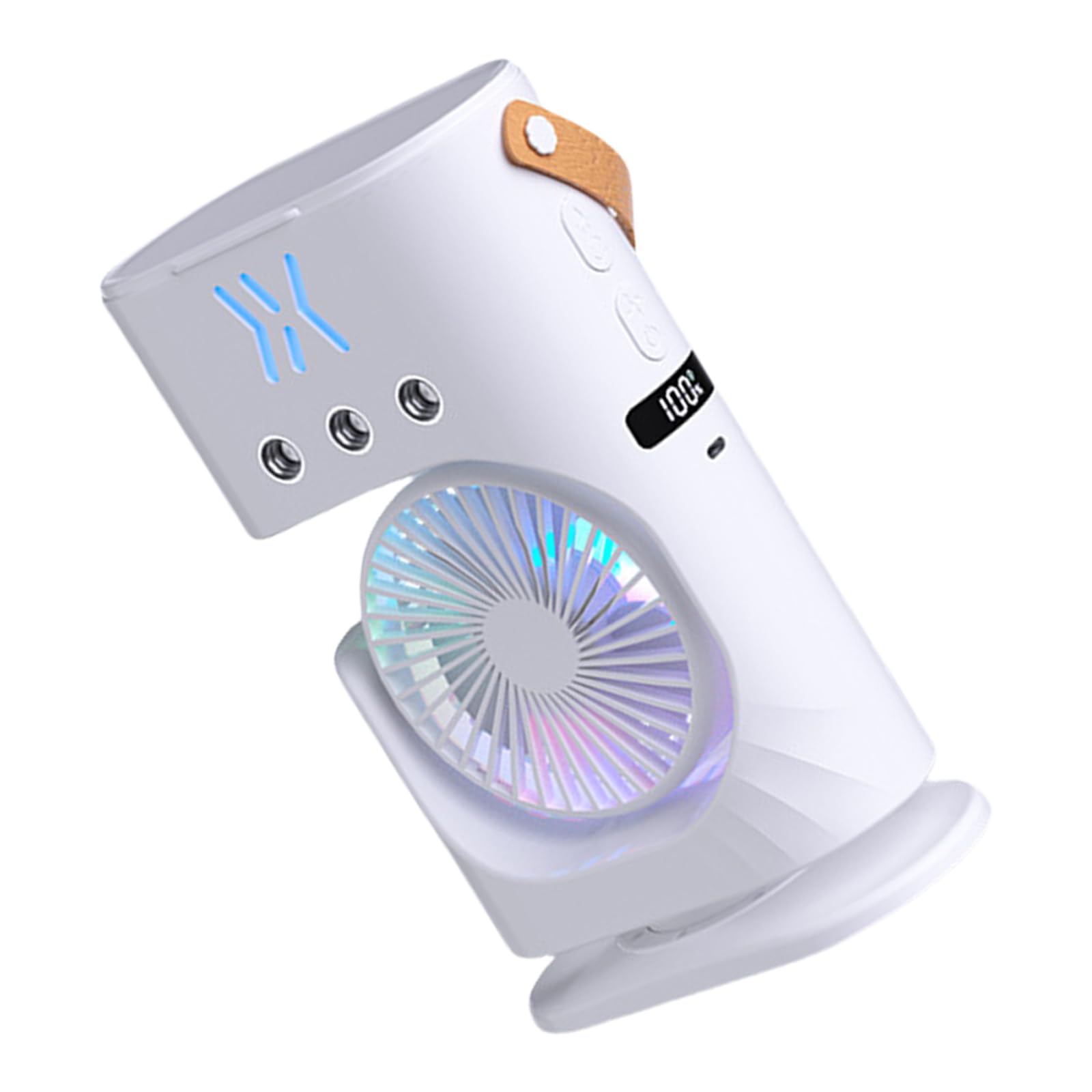 Kelisdi Electric Fan Camping Fan Rechargable Electric Desk 500ML Capacity Suitable for Outdoor Hikings Quiet Operations