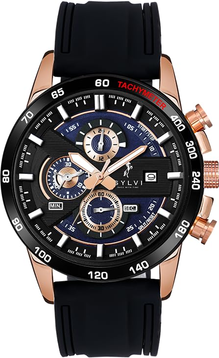 Sylvi Chronograph Blue Dial Watch for Men - Image 1