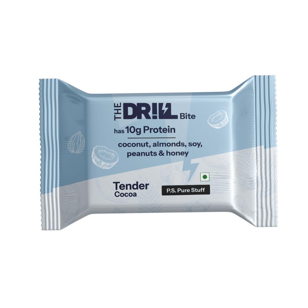 The Drill Bite - Nutty Cocoa | Pack of 6 |10g Protein Bar | Muscle Gain & Energy | No Added Sugar | Natural Ingredients | No Preservatives | Clean Plant Protein — Amazon image 8