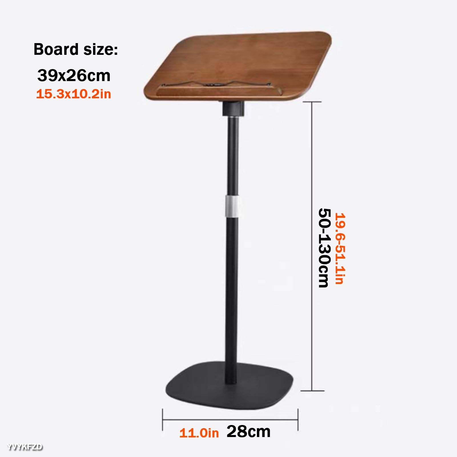 Générique Pupitre d'église Portable - Pupitre sur Pied avec Surface de Lecture inclinée - Assemblage Facile - Support de Podium relevable