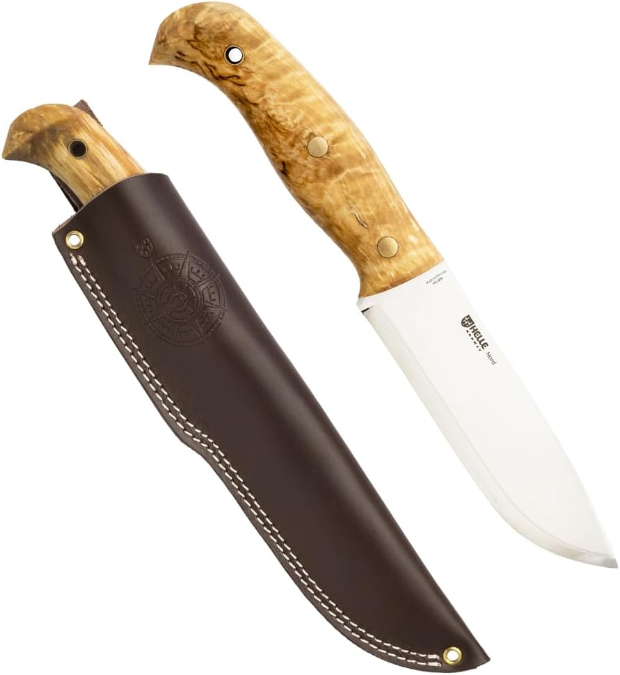 Knives Nord - Heavy-Duty Full-Tang Bushcraft Knife for Wilderness Survival, Chopping & Game Processing (5.79" 14C28N Steel Blade)