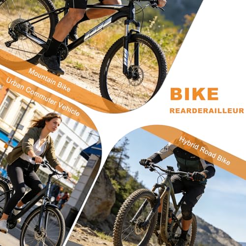 Relwears Bike Crankset FC-TY301 42-34-24T for 3x6/7/8 Speed Gears Square Taper Set 170MM Crank Arm for Mountain Bike