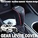 XITER for Genuine Leather Gear Shift Knob Cover Car Protect Accessories Case for Nissan Kicks 2018-2024 (Carbon Fiber)