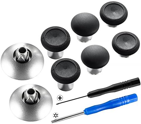 eXtremeRate Black 4in1 Metal Magnetic Joysticks W/ T8H Screwdrivers for Xbox One/One Elite/One XS/Series XS Controller ps4 Slim Pro Controller
