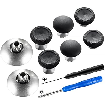 eXtremeRate Black 4in1 Metal Magnetic Joysticks W/ T8H Screwdrivers for Xbox One/One Elite/One X＆S/Series X＆S Controller ps4 Slim Pro Controller