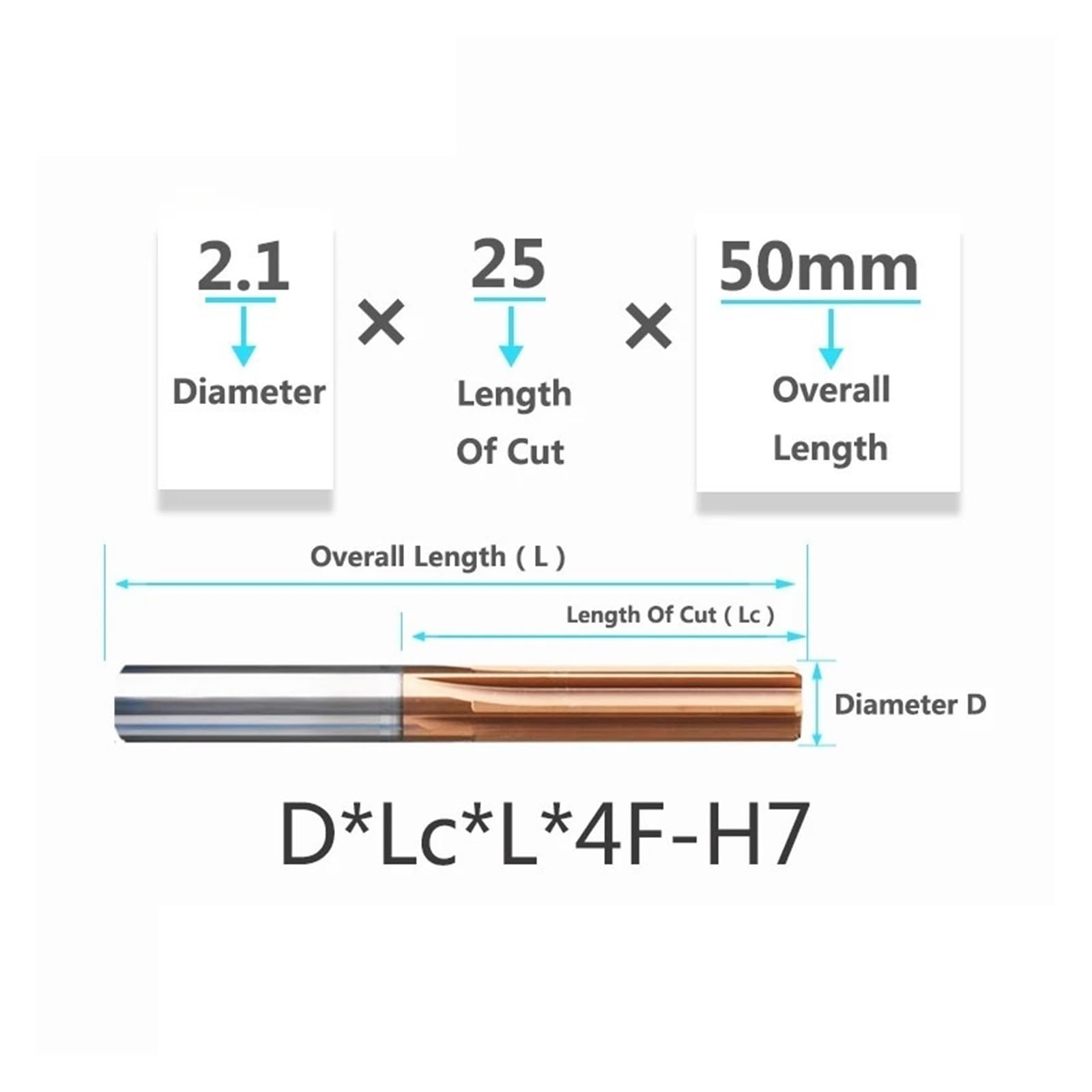 1 szt. 2.1mm ~ 17.5mm rozwiertak maszynowy z węglików spiekanych HRC60 prosty rowek 4/6F tolerancja H7 stal Harened przecinak do metalu CNC otwór wewnętrzny(11.5x40x75-6F)