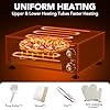 Electric Pizza Oven Indoor Countertop Pizza Oven with Viewing Window, 12 Inch Stainless Steel Electric Countertop Pizza Maker for Fast Baking, Kitchen, Restaurant, Home Use, 1100W, Black