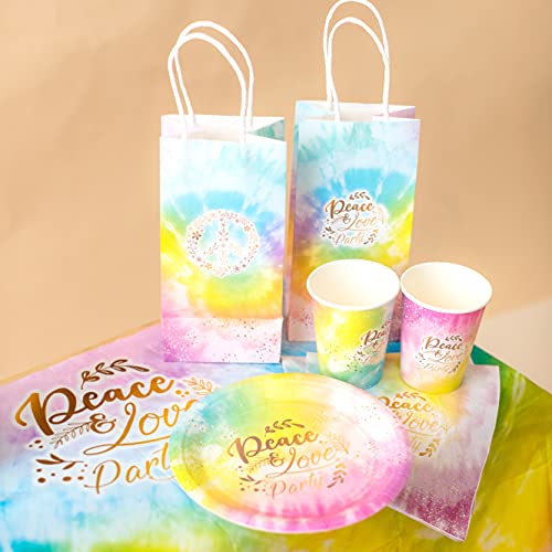 Joyful Toys Tie Dye Tablecloth - Plastic Jumbo Table Cover (108" X 54") - Ideal For 70S Tie Dye Party Decorations & Party Supplies For Kids And Adults #TOP6
