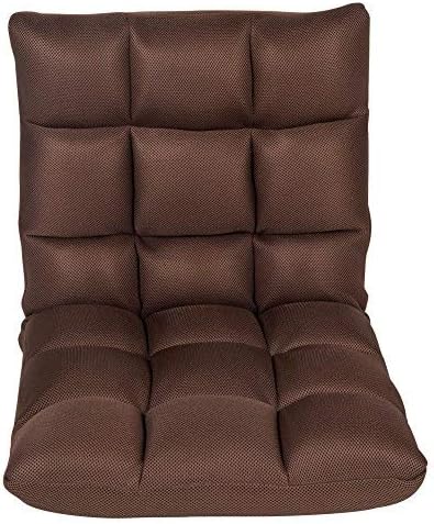 Sundale Indoor Adjustable Soft-Brushed Polyester Cord Five-Position Multiangle Floor Chair,Dark Brown
