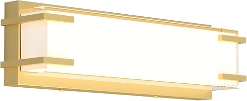 Aplique de pared LED, lámpara de pared con acabado de níquel cepillado y pantalla blanca lechosa, apliques LED de iluminación de pared de 4000 K