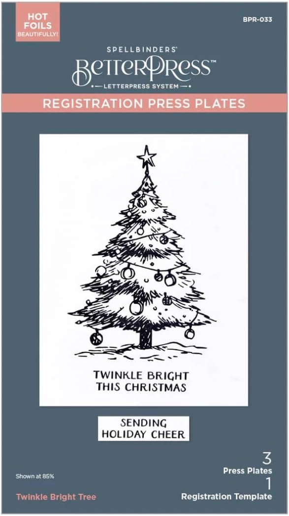 Spellbinders Twinkle Bright Star Betterpress Plates and Registration Template, BPR-033