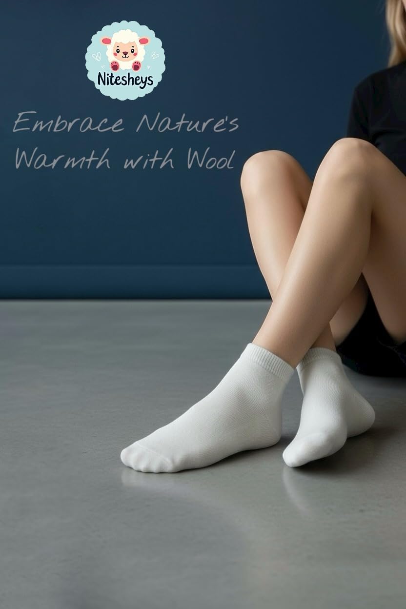 Women’s Lambswool Ankle Socks – 71% Wool, Warm & Breathable Winter Socks for Hiking, Camping, Home & Everyday Wear