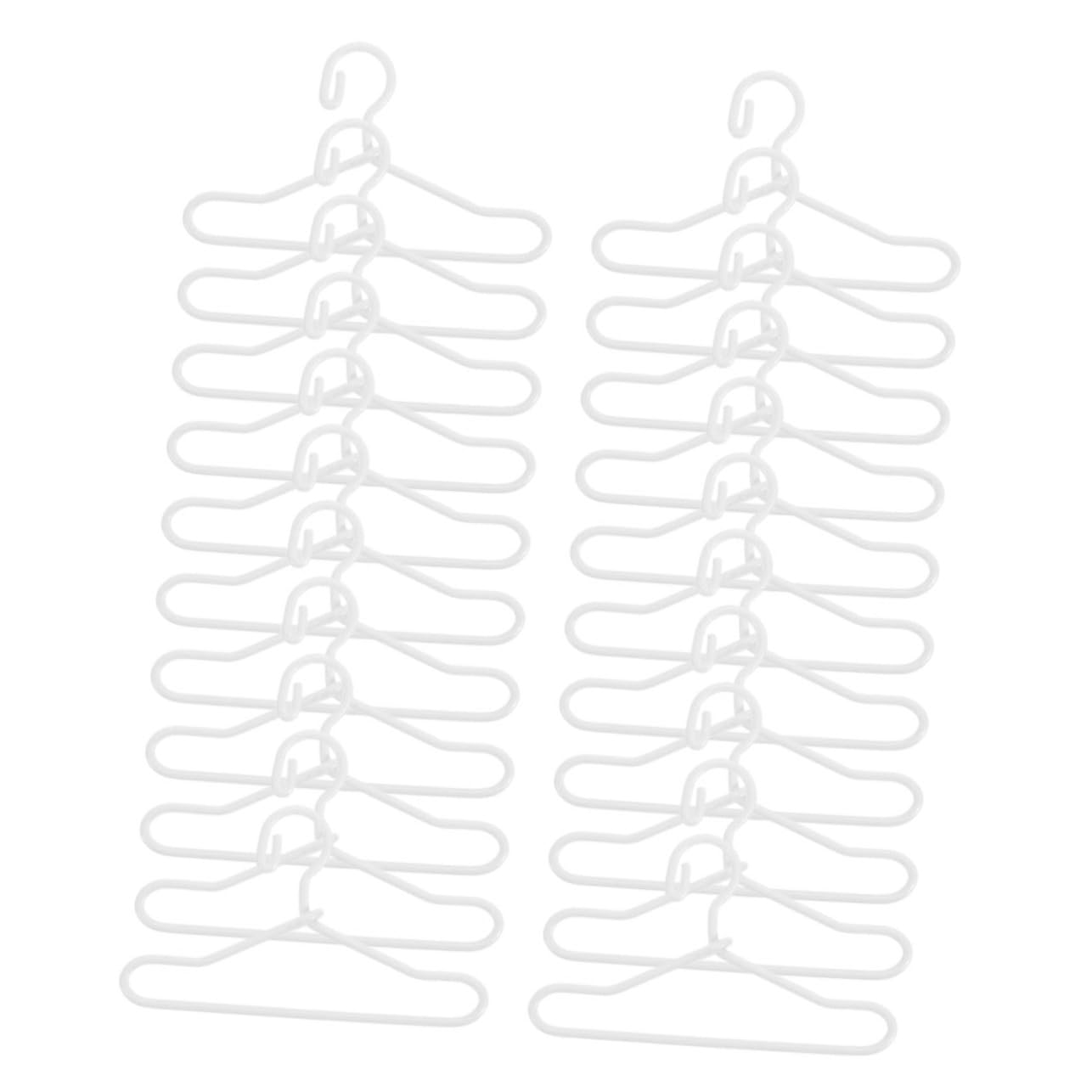 ibasenice Doll Clothing Organizer 40pcs Mini Hangers Miniature Hangers for Doll House