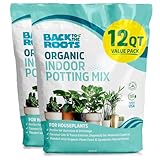 Back to The Roots 100% Organic Indoor Potting Mix (Value 12 Quart) | Promotes Healthy Houseplant Growth| Made in The USA