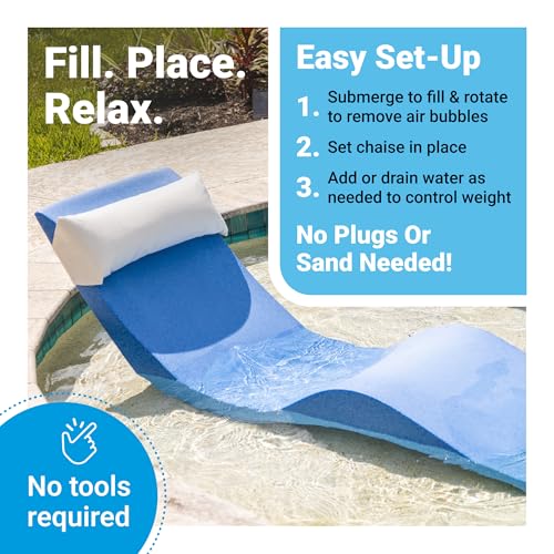 Image of Aqua Outdoors Pool Lounge Chairs, Pool Chairs for in Pool, 9-in Water Depth