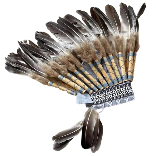 Serre-tête indien pour carnaval et accessoires de cosplay à plumes