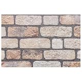 Kaloriko Panele ścienne, 10 sztuk, jasnobrązowe, 100 x 50 cm, pianka EPS samoprzylepna, o wyglądzie kamienia, do okładzin ściennych, salonu, sypialni, korytarza, renowacji i izolacji akustycznej