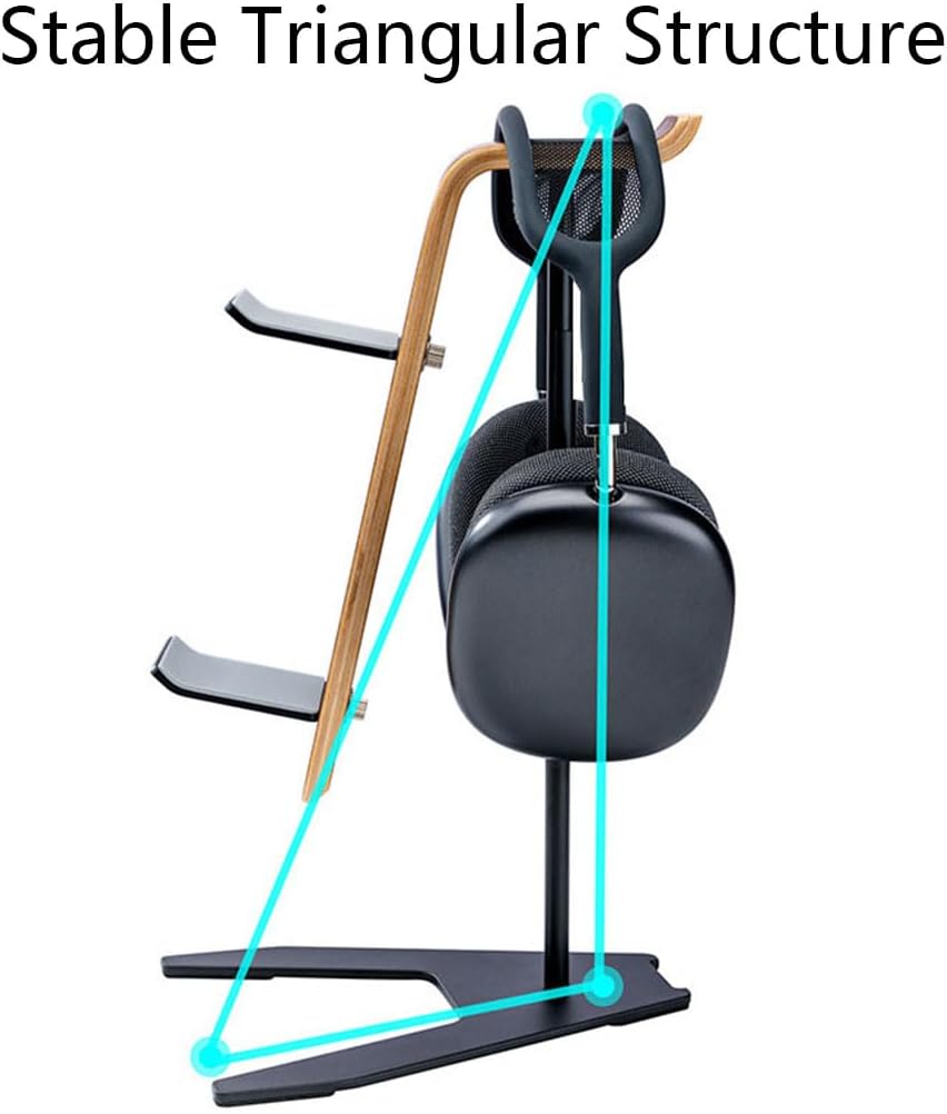 Controller Stand and Headphone Stand, Creative Wooden Controller Holder for Game Room Décor, Controller Stand for Desk, Fit Xbox, PS4, PS5