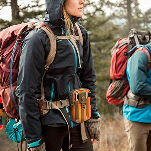 flintronic Taktische Hüfttaschen, Militär Kompakt Gürteltasche Multifunktional Bauchtasche Tasche Beutel für Camping Wandern Radfahren Klettern und Reisen Mit Karabiner