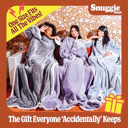 Image of Snuggie The Original Wearable Blanket With Sleeves & Pockets | Cozy Oversized Throw for Adult Men & Women | One Size, 71x54