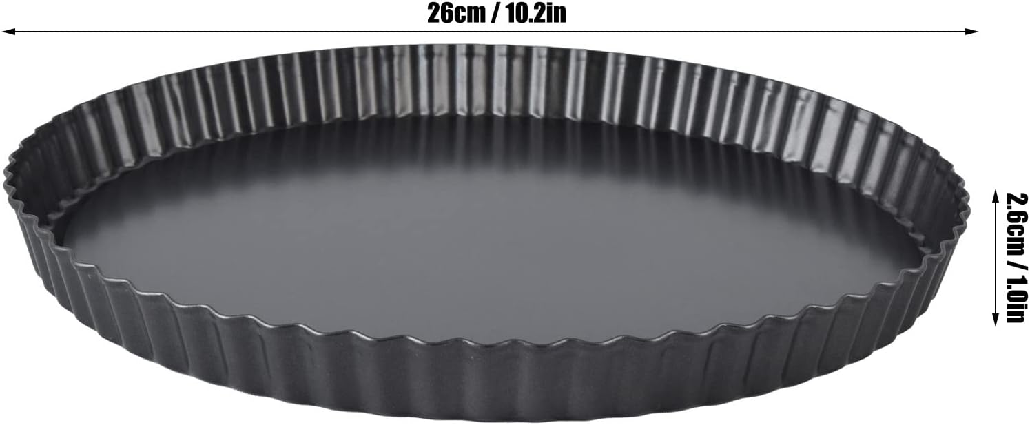 Round Tart Pan, Removable Bottom Non Stick Tart Pan Large Fluted Tart Pans for Baking, Quiche Pan(13-inch) (Color : 10-inch)