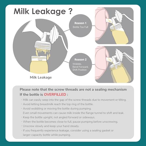 Image of Maymom Wide Neck Breastmilk Collection n Storage Bottle 5.4 oz; Re-markable SureSeal Disc. Fits Spectra S2 Spectra S1 9 Plus.