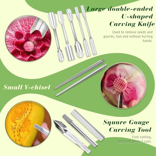 46-Piece Fruit Carving Tools Set