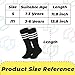 Sea Zaela 4 Pairs Kids Soccer Toddler Soccer Youth Athletic Football Toddler Knee High Socks Girls Boys Black+White+Bule+A Black 3-6 T