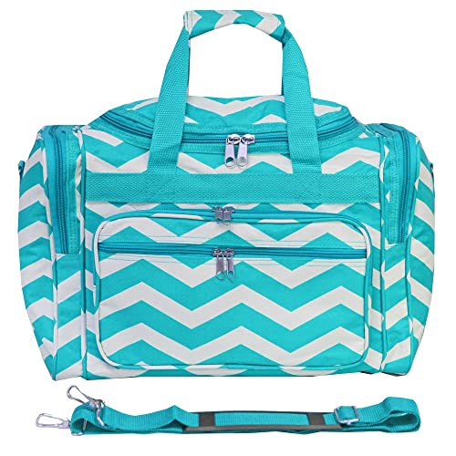 Image of World Traveler 81T16-165LT /W Duffle Bag, One Size, Blue White Chevron