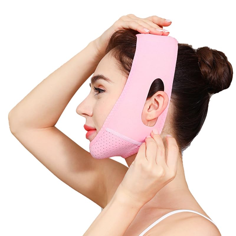 Face Lift Belt, Face Lift Strap Breathable Chin Up Belt, Outline Lifting Shaping Face Lifting VShaped Band