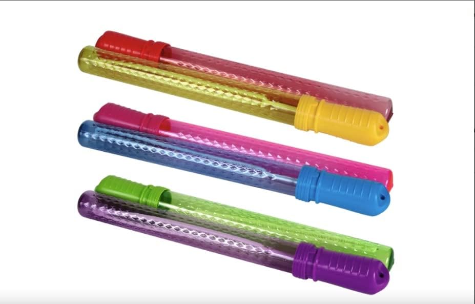 Varita de burbujas divertidas, paquete de 6 juguetes novedosos para soplar burbujas con varita, cumpleaños, graduación, boda, baby shower, primavera