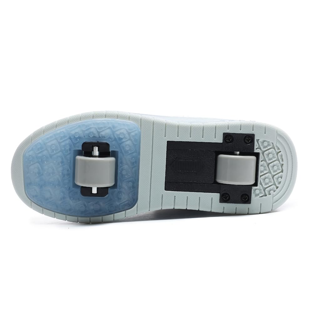 Mateju Scarpe con Rotelle Bambina Bambino Sportive Scarpe da Skateboard, Ragazzo Rotelle a Scomparsa Skateboard Sneakers Scarpe da Ginnastica da Pattini per Bambini Donna Uomo