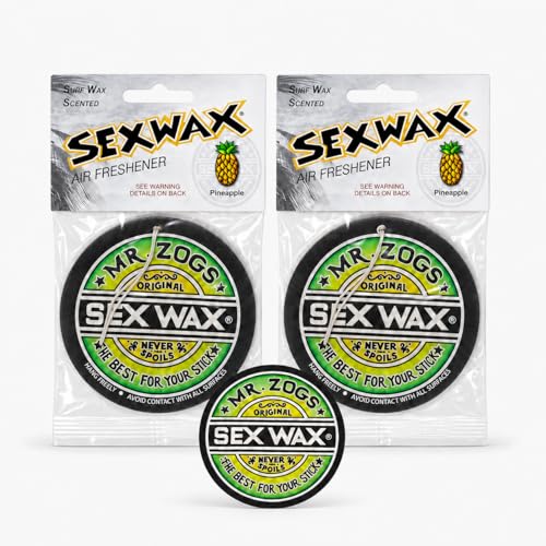 Image of SEX WAX Car Air Freshener | Hanging Long Lasting Scent Car Air Freshener for Auto and Home | Pineapple, 2 Air Freshener