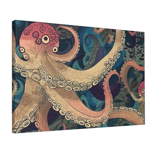 Toile abstraite salon moderne 45x30 cm deco murale OUSIKA