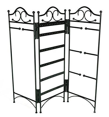 Mango Steam 3-Panel Jewelry Organiser for Hanging Earrings, Bracelets, & Necklaces, Tall Version