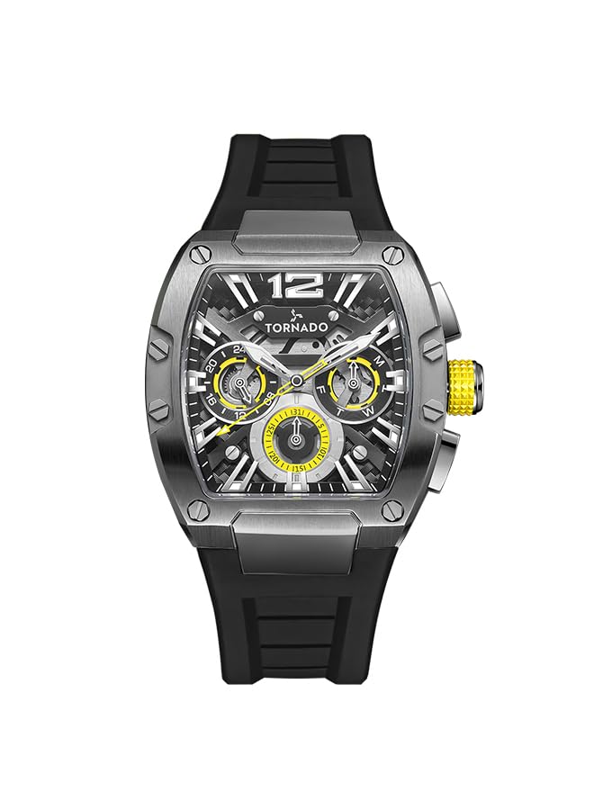 Tornado Xenith Mens Watch, Analog Display and Premium Flexible & Durable Silicone Strap - T23105-XSBB, Black, Black, Strap (B0D3TG572M) Amazon Price History, Amazon Price Tracker