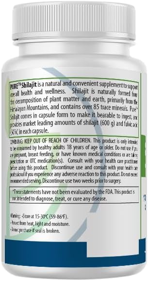 Miniatura 4 de PURE Shilajit Cápsulas 600 mg Extracto