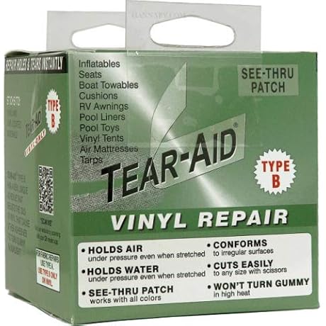 Tear-AID Durable Fabric and Vinyl Repair Kit (4 Rolls)