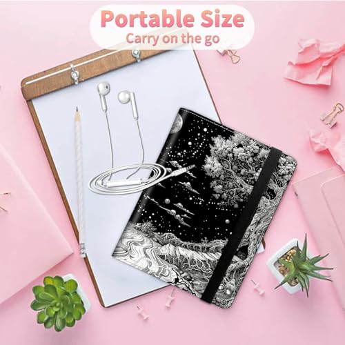 Image of Black Tree Photo Album 4x6 120 Pockets Photos with Strong Elastic Band, Small Mini Albums Sheet Protector Folder for Photos, Album for Family Wedding Anniversary Baby Women Men Vacation Gift