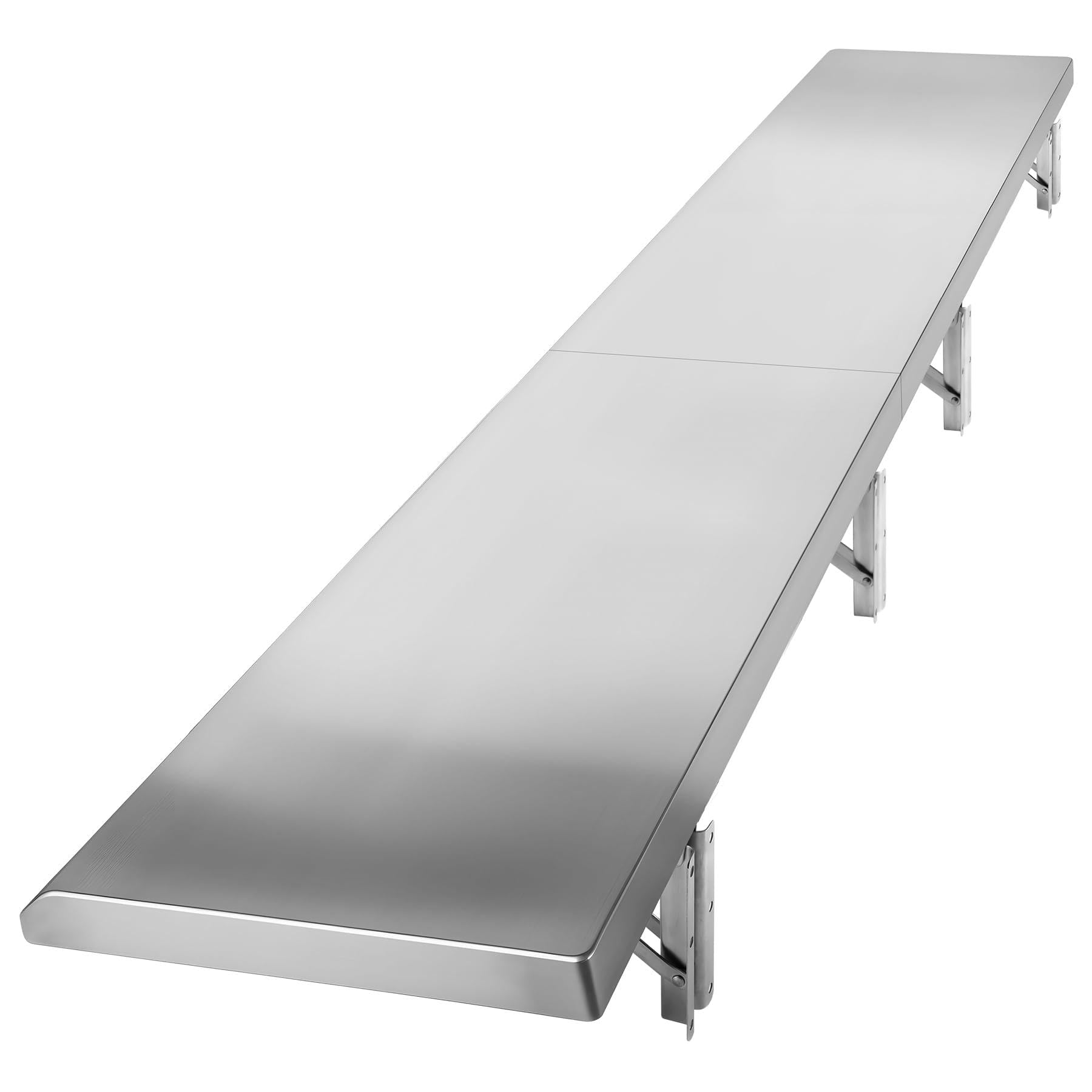 Folding Concession Stand Shelf 18" x 96" Spliced Style for Kitchen