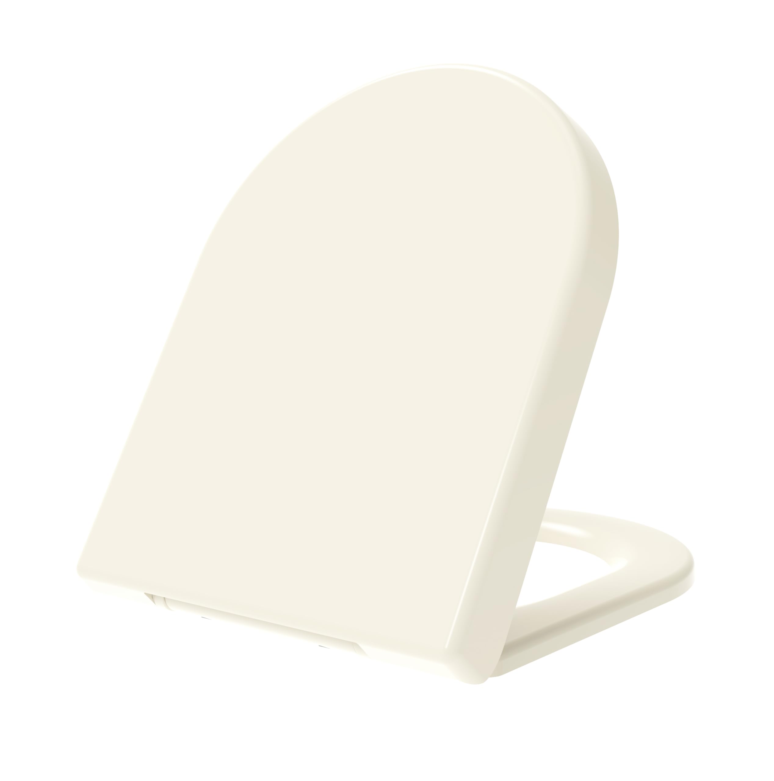 Grünblatt Premium Duroplast Toilet Seat with Soft-Close Mechanism, Removable for Cleaning, Colour Pergamon (D-Shape)