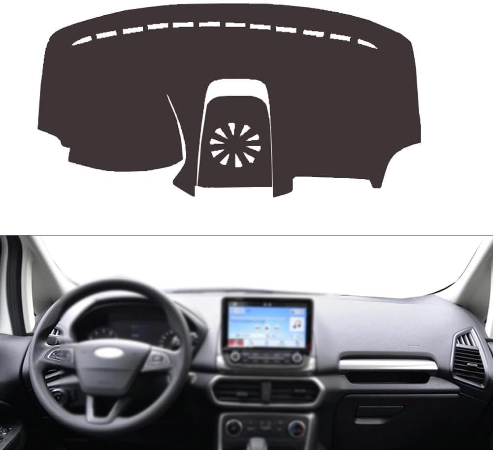 Fit for Ford EcoSport BK ST-Line 2018-2022 LHD, car Dashboard Cover, Non-Slip Dash Cover mat, Durable Dash Cover, car Interior Protection