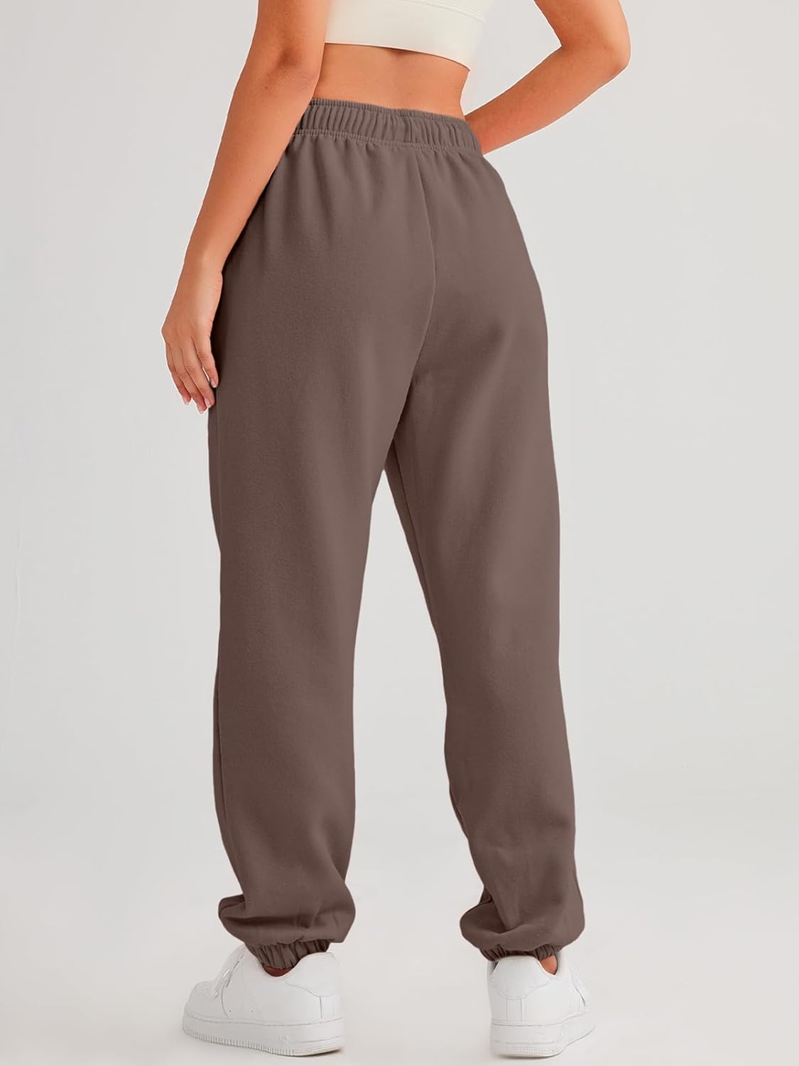 AUTOMET Women's Casual Baggy Fleece Sweatpants